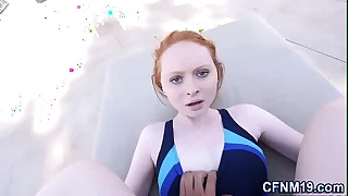 Cfnm redhead cum dumped